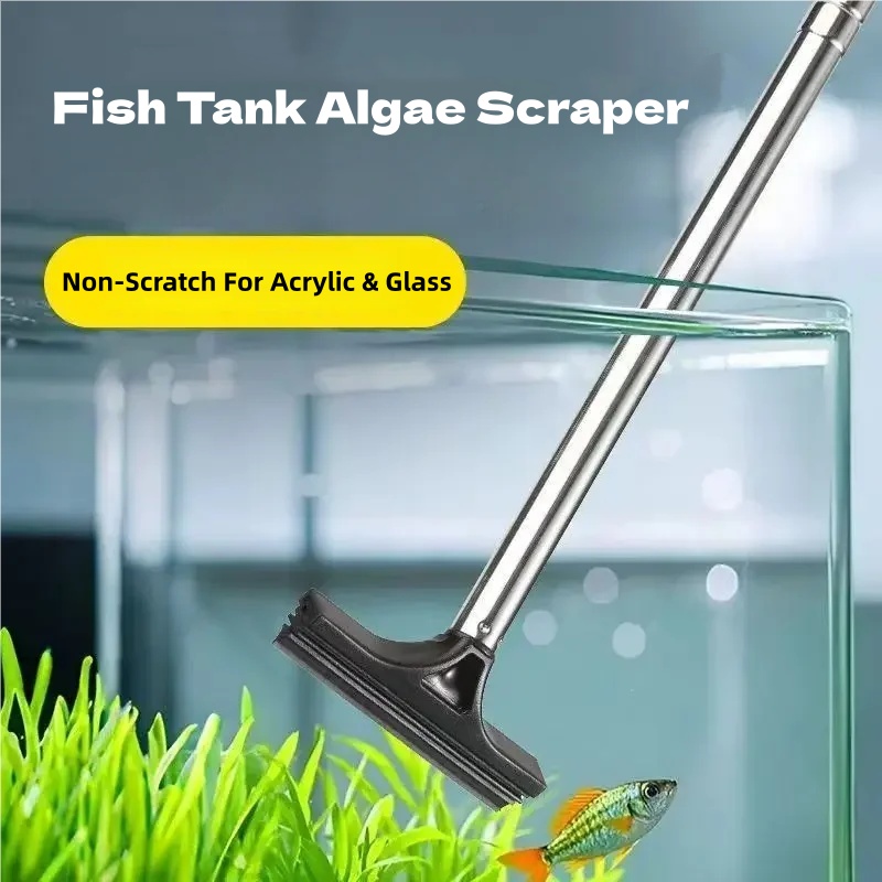 Telescopic Aquarium Algae Scra - Marine Aquarium Glass Scraper 评论和价格