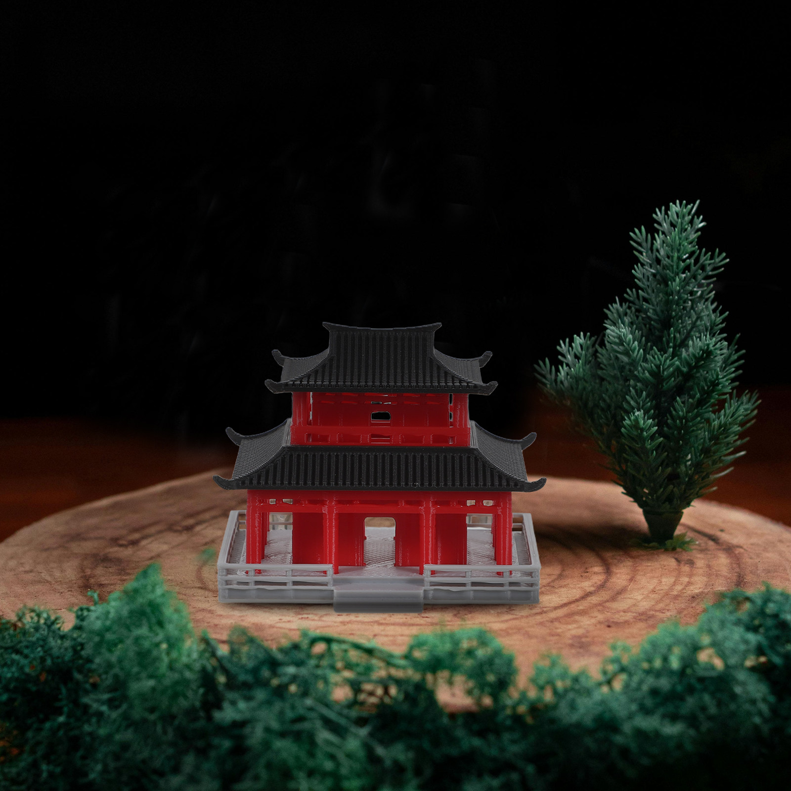 Black Red Ancient Chinese Pavi - Aquarium & Marine Museum 评论和价格