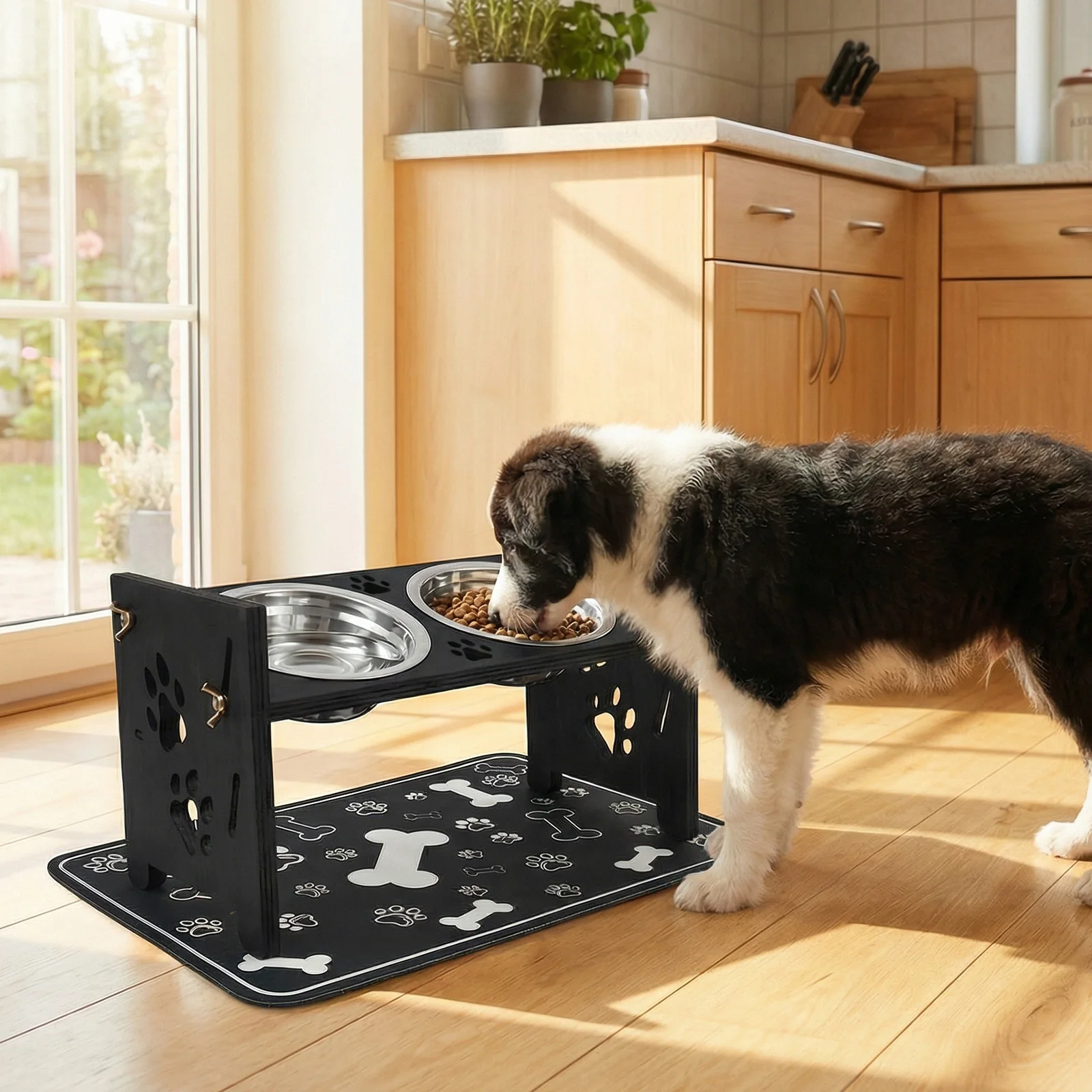 Elevated Dog Feeder Bowls Adju - Royal Canin Food Medium 评论和价格