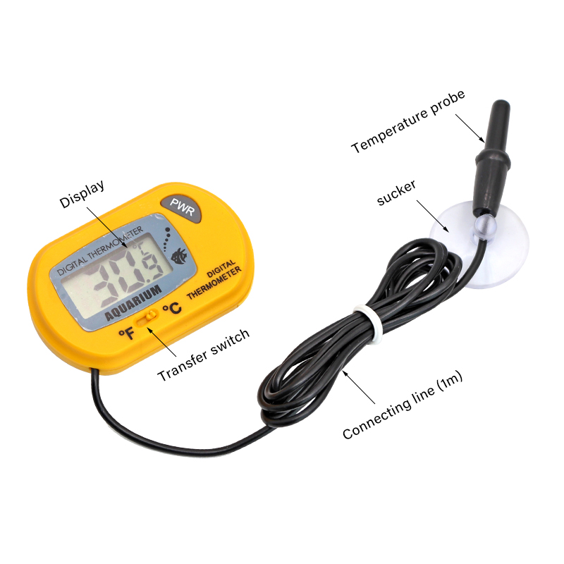 Fish Tank Thermometer LCD Digi - Marine Aquarium Hydrometer 评论和价格