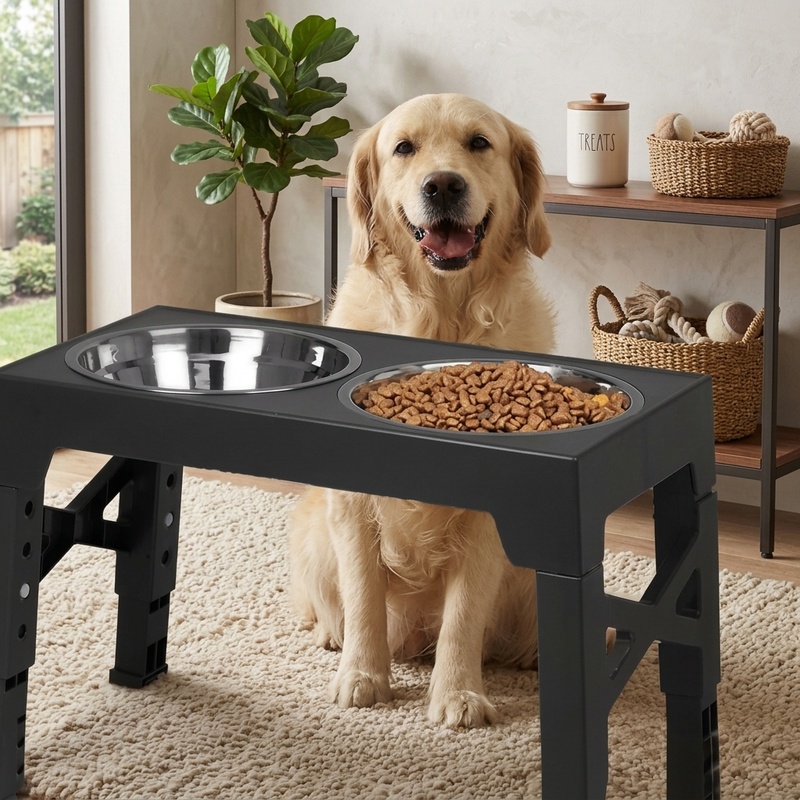 Adjustable Elevated Dog Feeder - Royal Canin Food Medium 评论和价格